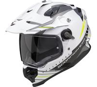 Scorpion ADF-9000 Air Feat Casco de motocross, negro-blanco-amarillo, tamaño 2XL para Hombres