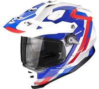 Scorpion ADF-9000 Air Patrol, casco de aventura XS female Blanco/Azul/Rojo