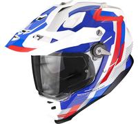 Scorpion ADF-9000 Air Patrol Casco de Enduro, blanco-rojo-azul, tamaño XL para Hombres