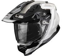 Scorpion ADF-9000 Air Patrol Casco de Enduro, Negro/Gris/Blanco, Talla S (55/56)