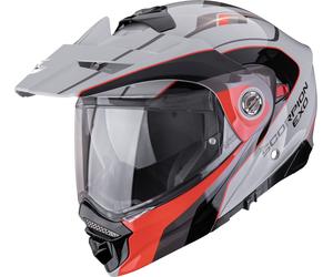 Scorpion ADX-2 Kamps Casco de Enduro, Gris/negro/rojo, Talla S (55/56)