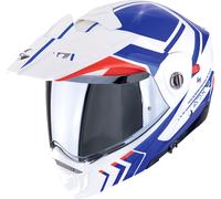Casco Scorpion ADX-2 Lewis Blanco-azul-rojo S