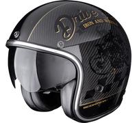 Scorpion Belfast Carbon Evo Zippy, casco abierto M female Negro/Oro