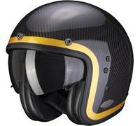 Scorpion Belfast Carbon Lofty Casco Jet, carbono-amarillo, tamaño XS para Hombres