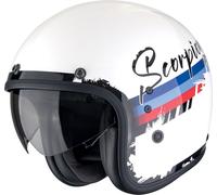 Scorpion Belfast Evo Adonis Casco Jet, blanco/rojo/azul, Talla L (58/59)