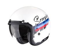 Scorpion Belfast Evo Adonis Casco Jet (Blanco/Rojo/Azul) Talla: L (59)