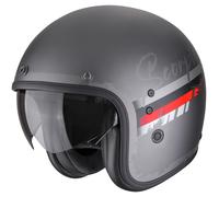 Scorpion Belfast Evo Adonis Casco Jet Mate/Plata/Rojo M unisex