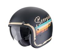 Scorpion Belfast Evo Adonis Casco Jet, negro-beige, tamaño L para Hombres