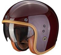 Scorpion Belfast Evo Carbon Red Casco Jet, rojo, tamaño S
