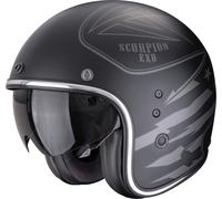 Scorpion Belfast Evo Dawg Casco Abierto, negro/gris, Talla M (57/58)