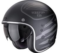 Scorpion Belfast Evo Dawg, casco abierto XS female Mate Negro/Gris