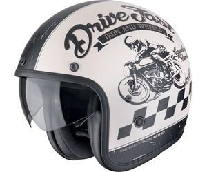 Scorpion Belfast Evo Drive Fast, casco abierto M male Mate Beige/Negro