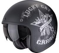 Scorpion Belfast Evo Hangar, casco abierto L female Mate Negro/Plata