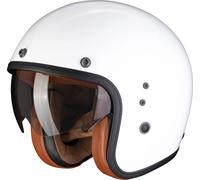 Scorpion Belfast Evo Luxe, casco jet XXL male Blanco