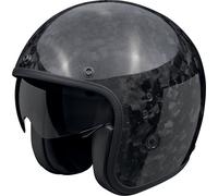 Scorpion Belfast Evo Onyx Carbon Casco Jet, negro, tamaño L para Hombres