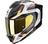 Scorpion Exo-1500 Air Sleek Casco integral, negro-blanco-amarillo, tamaño 2XL para Hombres