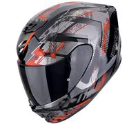 Scorpion EXO-391 Clutter Casco, negro-gris-rojo, tamaño XS para Hombres