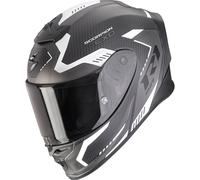 Scorpion EXO-R1 Evo Carbon Air Propel Casco integral, negro-blanco, tamaño M para Hombres