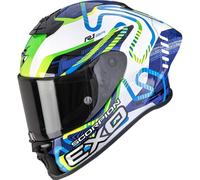SCORPION Cascos Exo-R1 Evo II Air Cornering White / Blue / Green L
