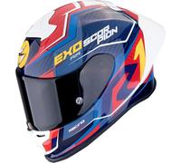 Scorpion Exo R1 EVO II air Coup azul, rojo y amarillo casco integral - Color: AZUL, Talla: Talla L