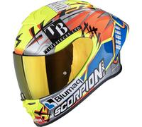 Scorpion EXO-R1 Evo II Air Aron Misano Casco Integral Plata/Azul/Amarillo XL unisex