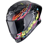 Scorpion Exo R1 EVO II air Savage negro, azul y rosa casco integral - Color: AZUL, Talla: Talla M