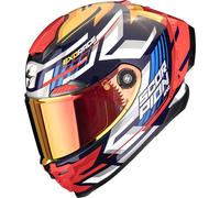 Scorpion EXO-Race Air Kobra Casco, blanco-rojo-azul, tamaño XS para Hombres