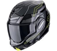 Scorpion Exo-Tech EVO Conquer negro y amarillo neon casco modular CE 22.06 - Color: AMARILLO, Talla: Talla XS