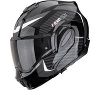 Scorpion Exo-Tech Evo Pro Acuti Casco abatible, negro-gris-blanco, tamaño 2XL para Hombres
