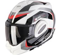 Scorpion Exo-Tech Evo Pro Acuti Casco abatible, blanco/negro/rojo, Talla XL (60/61)
