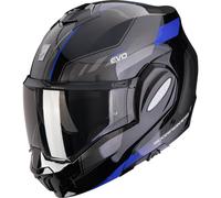 Scorpion Exo-Tech Evo Socius Casco abatible, negro-azul, tamaño XL para Hombres