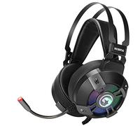 Scorpion - Cascos Gaming, Modelo MA-HG9015G, Sonido Virtual 7.1, Micrófono Flexible, Potentes Sonidos Graves y Agudos, Retroiluminación Arcoíris, Diseño de Alta Calidad, Color Negro