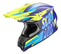 SCORPION Cascos VX-16 Evo Air Slanter Matt Blue / Neon Yellow L