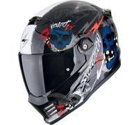 Scorpion Covert FX Skullz Casco, negro/gris/rojo, Talla XL (61/62)