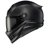 Scorpion Covert-FX Solid Matt Black | Casco de Moto Integral de Fibra | Estílo Vintage Café Racer Streetfighter (L)