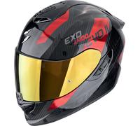 Scorpion EXO-1400 Evo Air II Carbon Platted, casco integral L male Negro/Rojo
