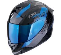 Scorpion EXO-1400 Evo Air II Carbon Platted, casco integral XL male Negro/Azul