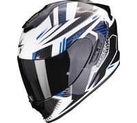 Scorpion EXO-1400 Evo Air Shell Casco, blanco-azul, tamaño S para Hombres