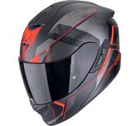 Scorpion EXO-1400 Evo II Air Intensio Casco, negro mate/rojo, Talla XXL (63/64)