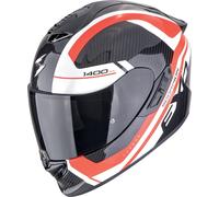 Scorpion EXO-1400 Evo II Carbon Air Enko Casco, negro-blanco-rojo, tamaño XL para Hombres