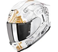 Scorpion Exo-1500 Air Apus Casco integral, blanco/gris/amarillo, Talla XL (61/62)