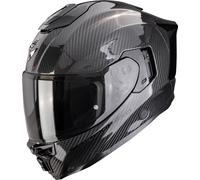 Scorpion EXO-1500 Carbon Air Casco integral de fibra de carbono Ultra TCT negro. ECE 22.06, visera transparente + ahumado, Pinlock MaxVision, AirFit, interiores KwikWick3 (M)