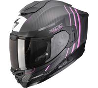 Scorpion Exo-1500 Carbon Air Zity Casco integral, negro-rosa, tamaño XS para Hombres