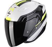 Scorpion EXO-230 Hipe Casco Abierto, blanco/negro/amarillo, Talla XXL (62/63)