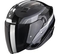 Scorpion EXO-230 Hipe Casco Abierto, Negro/Gris/Blanco, Talla XL (60/61)