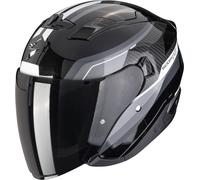 Scorpion EXO-230 Hipe Casco Abierto, Negro/Gris/Blanco, Talla XXL (62/63)