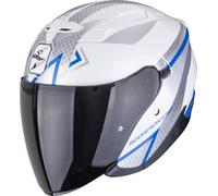 Scorpion EXO-230 Loop Casco Abierto, blanco/gris/azul, Talla XXL (62/63)