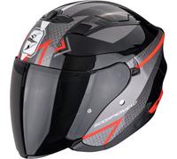 Scorpion EXO-230 Loop Casco Abierto, negro-gris-rojo, tamaño M para Hombres