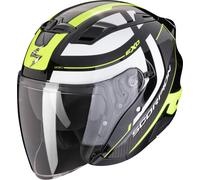 Scorpion Exo-230 Pul Casco Jet, Negro/Blanco/Amarillo, Talla S (55/56)