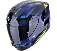 Scorpion EXO-391 Aaxo Casco, negro-azul-amarillo, tamaño S para Hombres